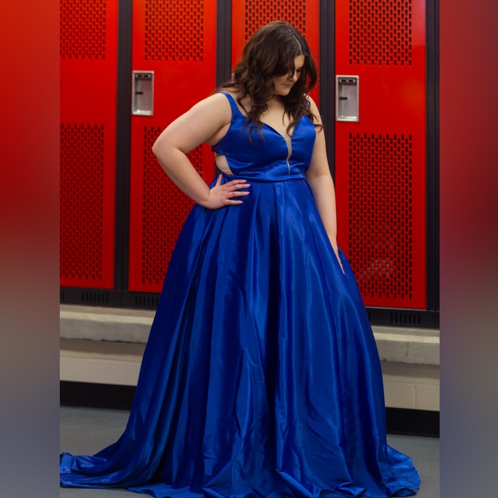 Royal blue ball gown